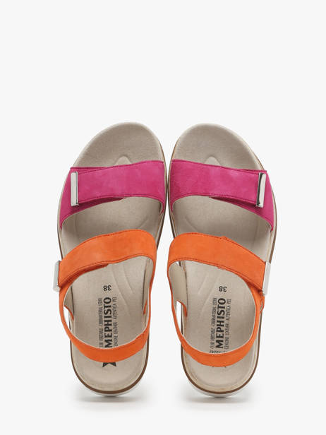 Sandales Velcro Dominica En Cuir Mephisto Rose women P5142376 vue secondaire 3