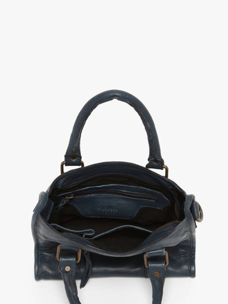 Sac Bandoulière Cow Cuir Basilic pepper Bleu cow BCOW72 vue secondaire 3