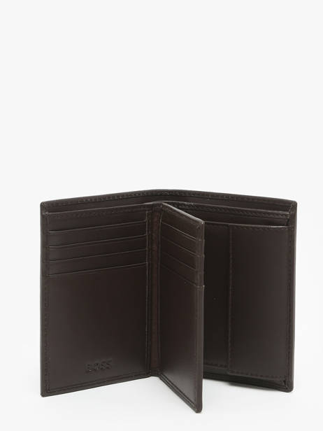 Porte-cartes Porte-monnaie Smooth Cuir Hugo boss Marron smooth HLG403Y vue secondaire 1