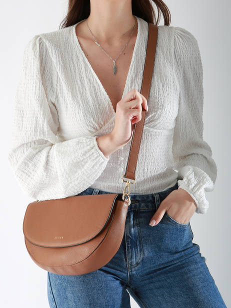 Sac Bandoulière Tradition Cuir Etrier Beige tradition ETRA065M vue secondaire 1