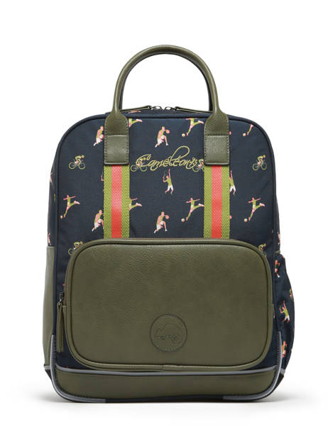 Sac à Dos 2 Compartiments Cameleon Vert vintage urban PBVBSD37 vue secondaire 6