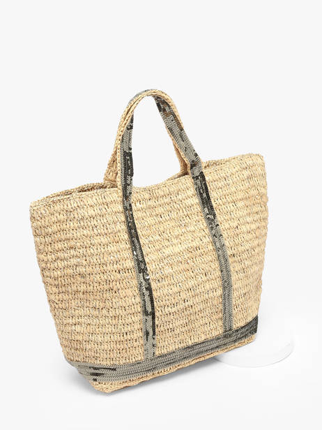 Cabas Cabas Raphia Cuir Vanessa bruno Vert cabas raphia 30V40413 vue secondaire 2