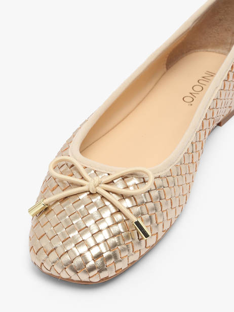 Ballerines En Cuir Inuovo Or women A92002 vue secondaire 3