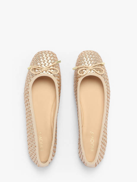 Ballerines En Cuir Inuovo Or women A92002 vue secondaire 4