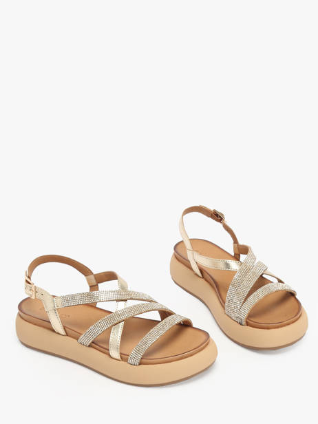 Sandales En Cuir Inuovo Or women A96051 vue secondaire 1