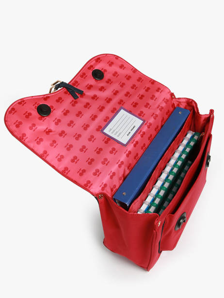Cartable 2 Compartiments Jeune premier Rouge daydream girls G vue secondaire 3