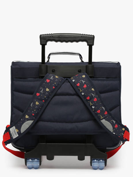 Cartable à Roulettes 2 Compartiments Tann's Bleu les fantaisies f 43321 vue secondaire 4