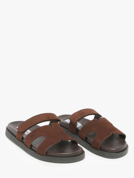 Mules En Cuir Steve madden Marron women 11003504 vue secondaire 1