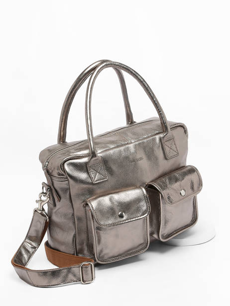 Sac Le Dandy A4 Cuir Paul marius Gris vintage S vue secondaire 2