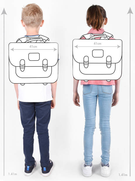 Cartable à Roulettes 2 Compartiments Federat. france football Bleu fff 25BX203A vue secondaire 1