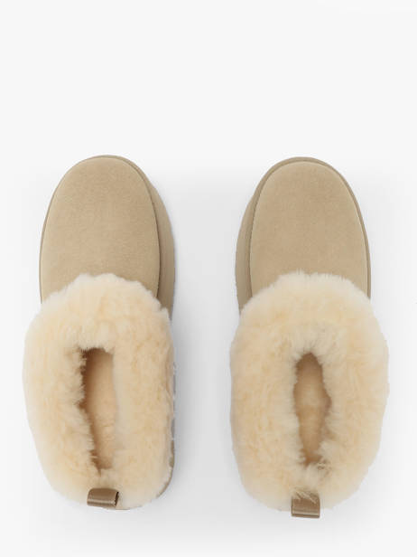 Bottines Plateforme En Cuir Ugg Beige women 1171393 vue secondaire 4