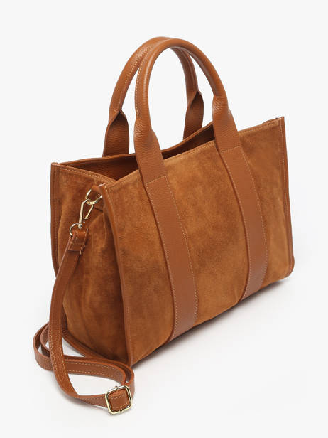 Sac Porté Main Velvet Caviar Cuir Milano Marron velvet caviar VC25063 vue secondaire 2