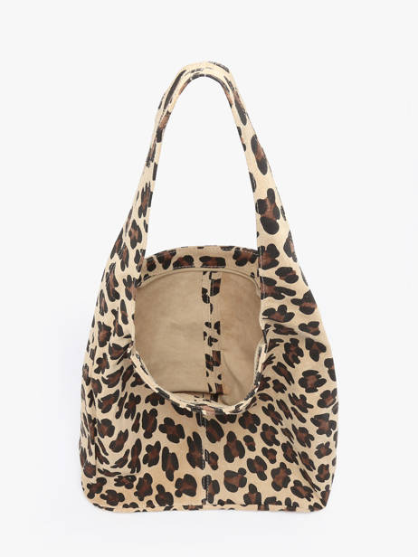 Sac Porté épaule Velvet Leopardo Cuir Milano Beige velvet leopardo VL25065 vue secondaire 3
