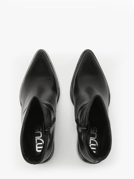 Bottines à Talon En Cuir Mjus Noir women L39202 vue secondaire 3