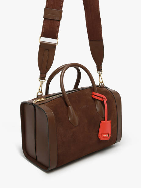 Sac Bowling M Bcbg Cuir Daim Lancel Marron bcbg A13693 vue secondaire 2