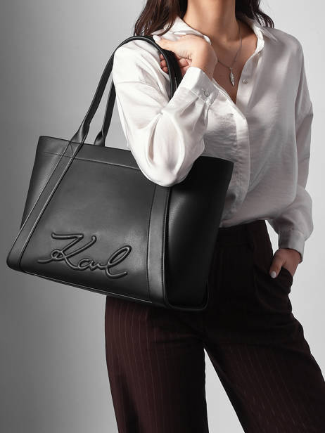 Sac Porté épaule K/ville Cuir Karl lagerfeld Noir k ville B1W30066 vue secondaire 1