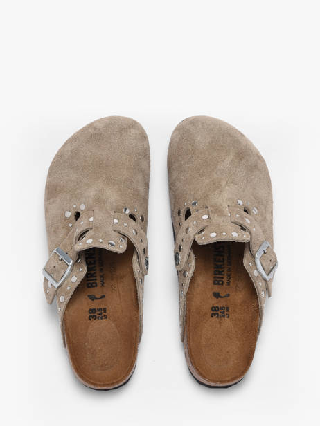 Mules Boston Rivet En Cuir Birkenstock Marron women 1030418 vue secondaire 3