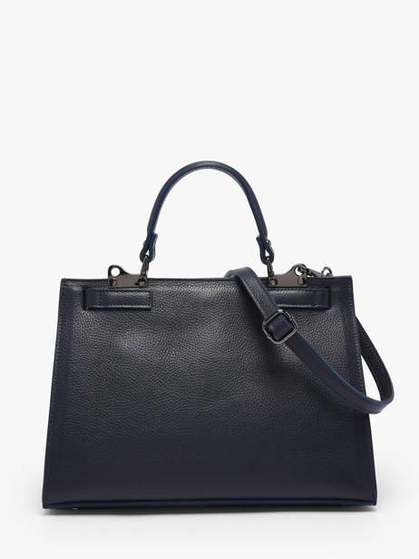 Sac Porté Main Caviar Cuir Milano Bleu caviar CA25116 vue secondaire 4