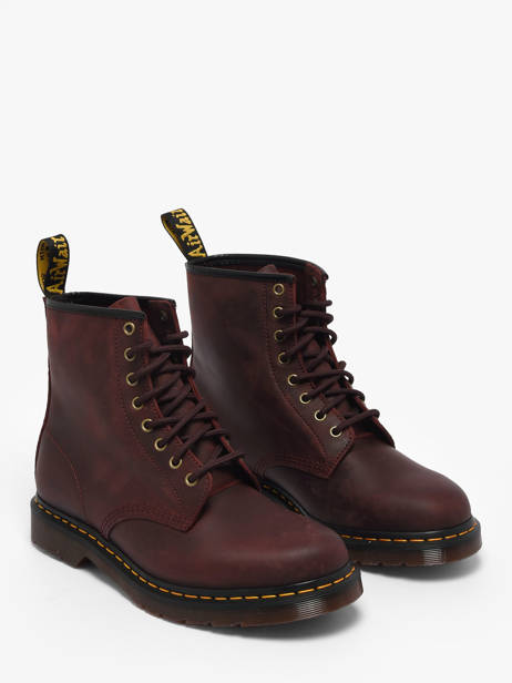 Boots 1460 En Cuir Dr martens Marron men 11822609 vue secondaire 2