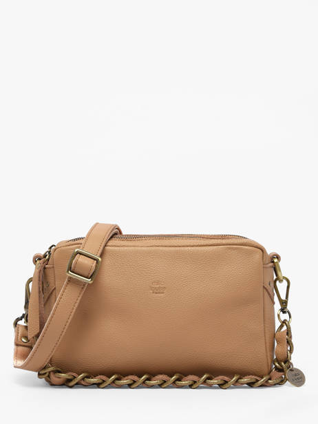 Sac Bandoulière Vintage Cuir Mila louise Beige vintage 23673C1