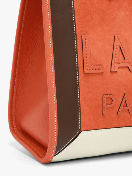 Sac Porté épaule Cabas D'ete Cuir Lancel Orange cabas d'ete A13369 vue secondaire 3