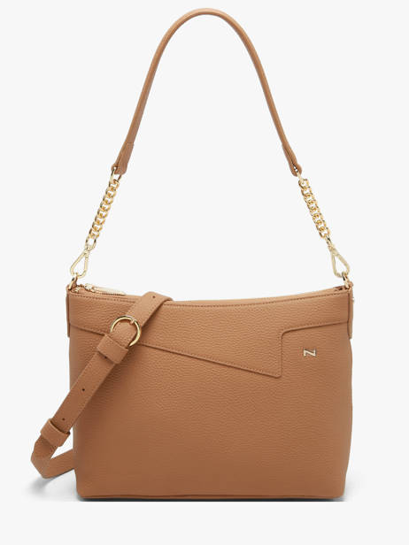 Sac Bandoulière Grenada Cuir Nathan baume Marron nathan 56