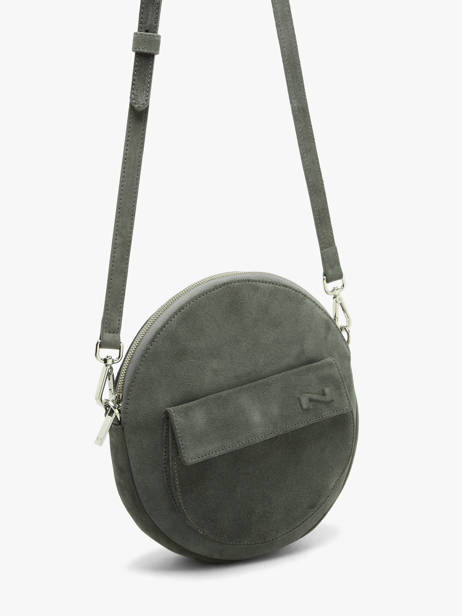 Sac Bandoulière Dorine Cuir Daim Nathan baume Vert nathan 32PS vue secondaire 2