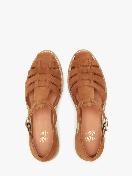 Sandales En Cuir We do Marron women 45255A13 vue secondaire 3