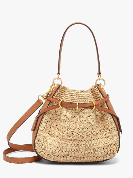 Sac Bandoulière Le Mini Romy Cuir Et Raphia Gerard darel Beige raphia E454