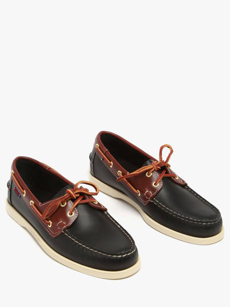 Chaussures Bateau En Cuir Sebago Noir men 7111M7W vue secondaire 2
