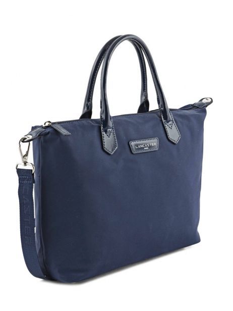 Cabas Basic Vernis Lancaster Bleu basic vernis 66 vue secondaire 4