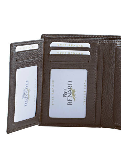 Portefeuille Foulonne Cuir Yves renard Marron foulonne 23419 vue secondaire 3